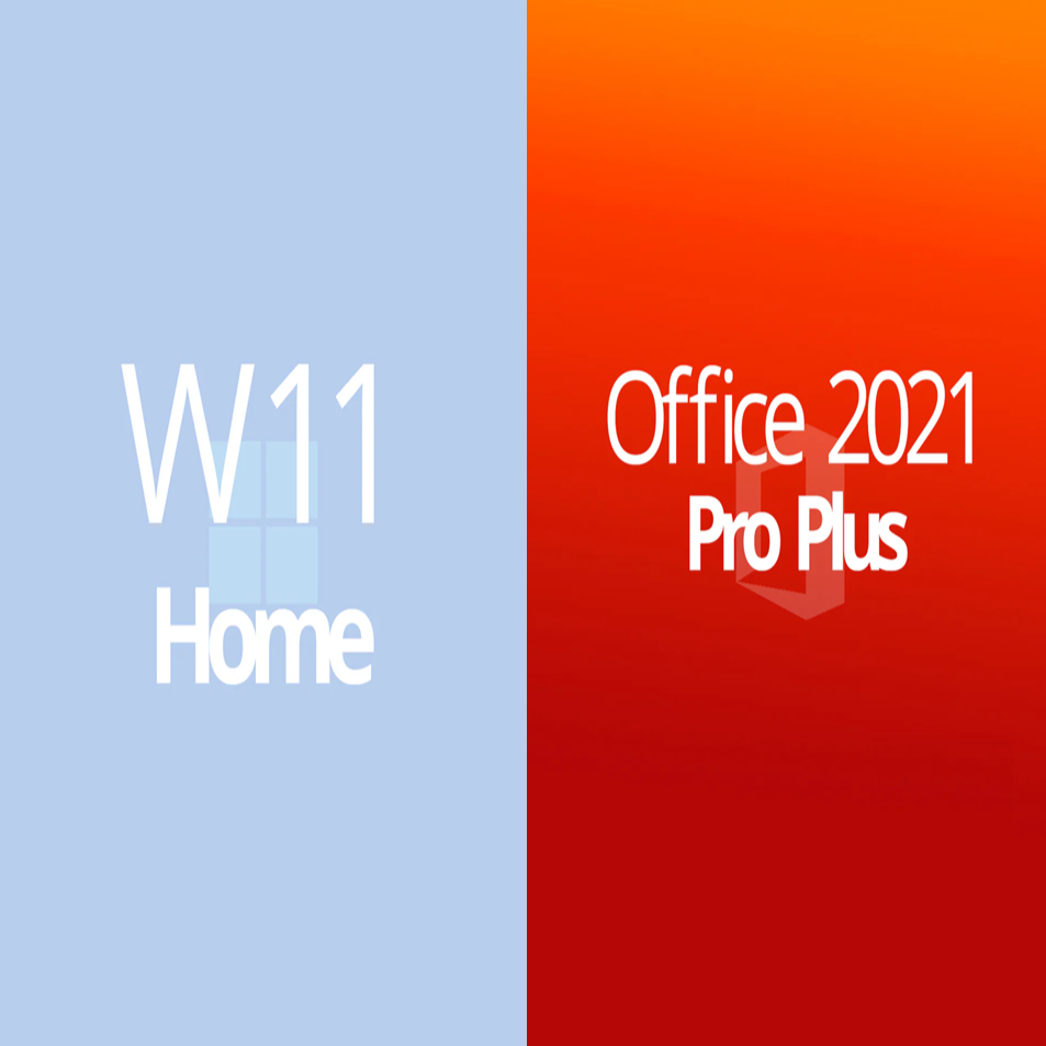 Pack Essentiel Home Windows 11 Home + Office 2021 Pro Plus – Clés officielles à vie